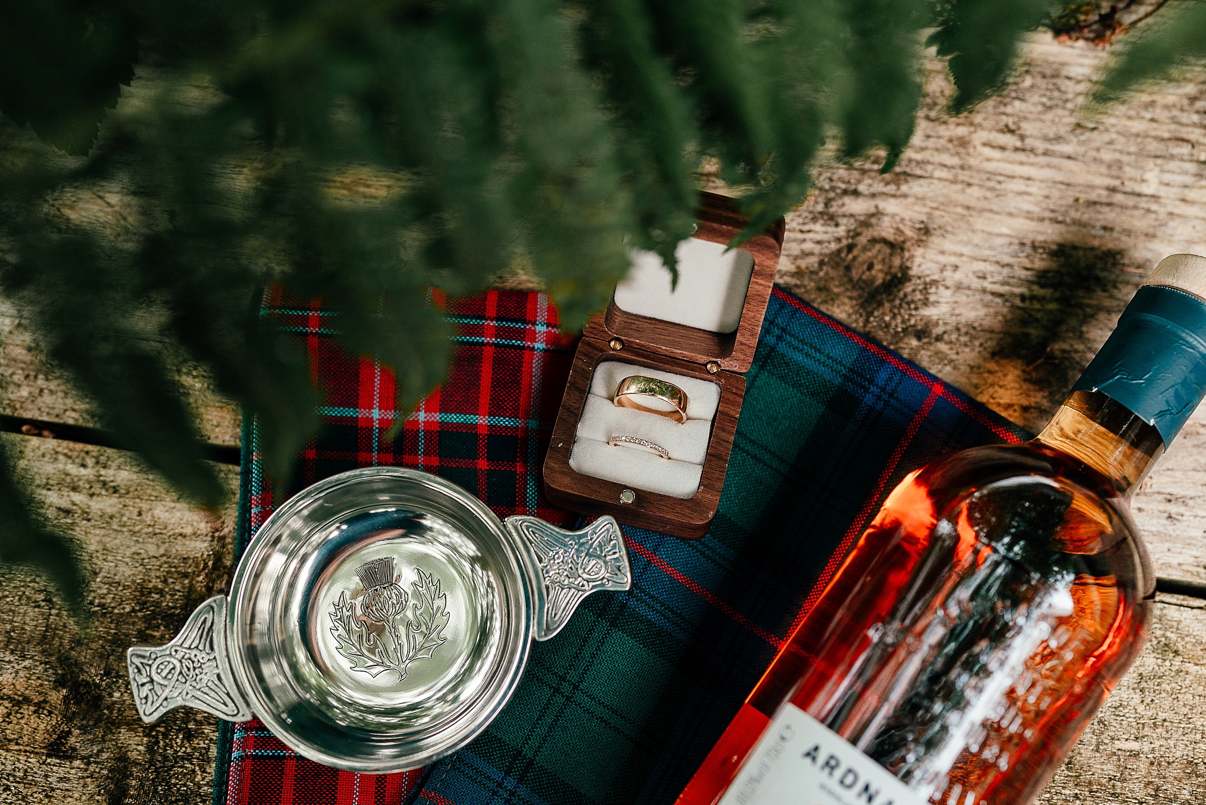 wedding traditions scotland include the quaich which is filled with whisky pictured here