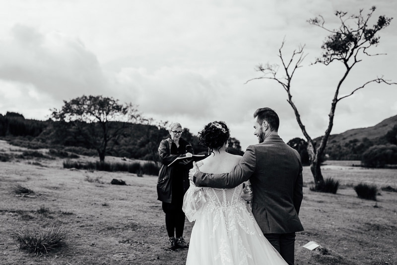 claire the humanist performs a wedding ceremony in glasgow scotland as part of the wee city weddings team