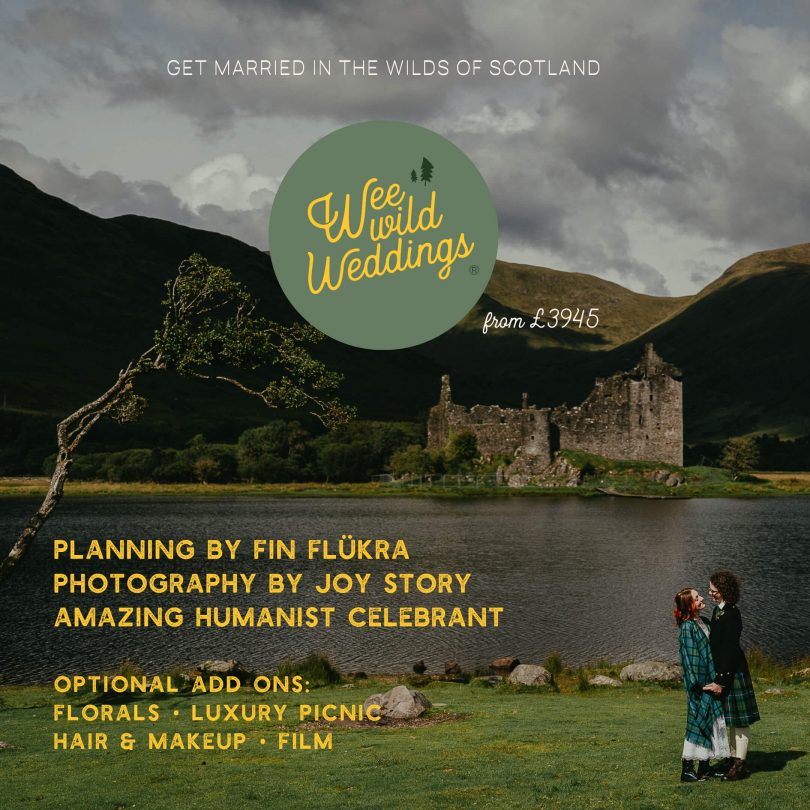 elope to scotland with wee wild weddings all inclusive package with photography planning humanist celebrant